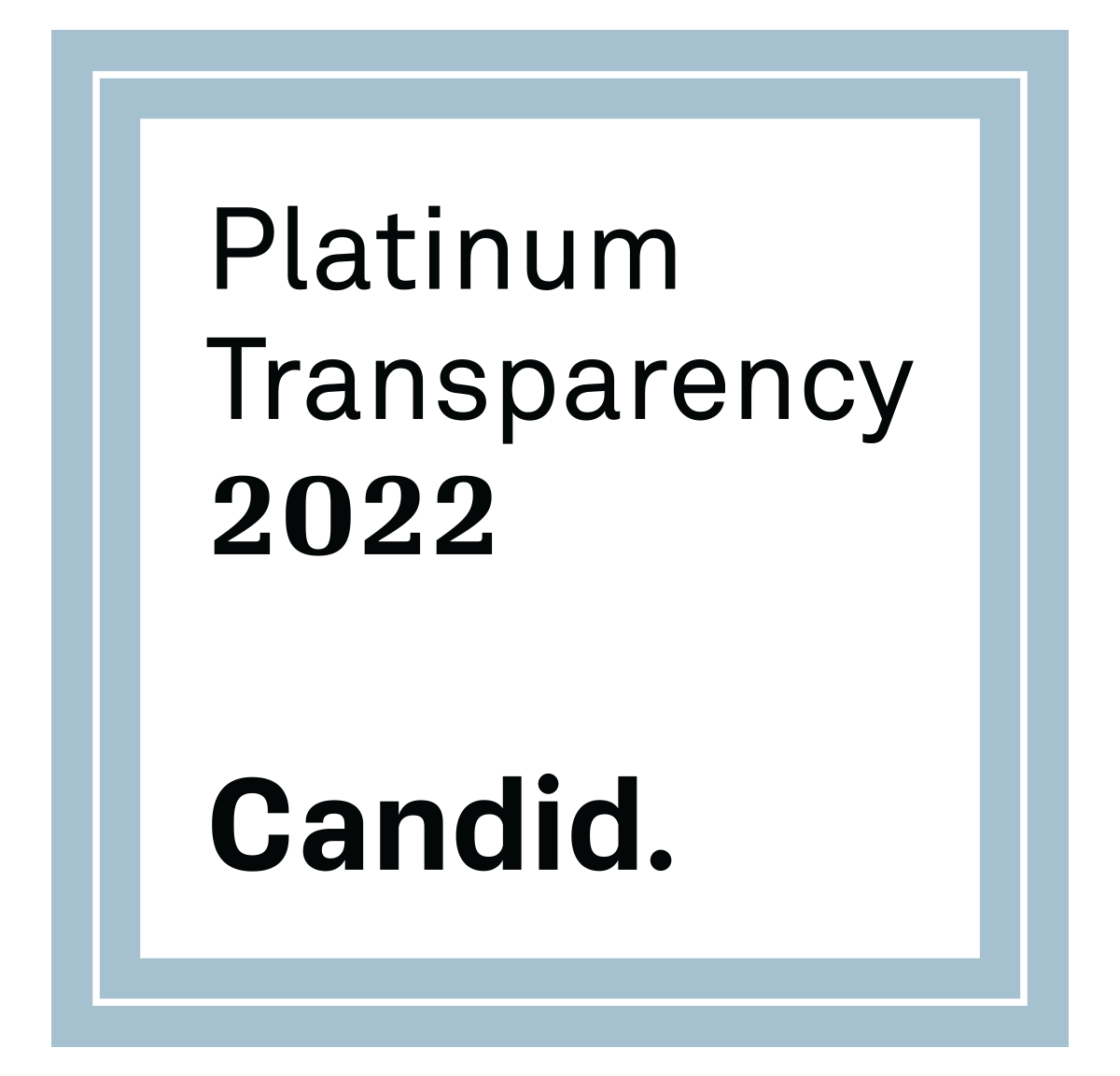 Candid Guidestar Platinum Seal of Transparency 2022