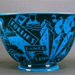 Egyptian Blue Jazz Bowl with Flared Rim