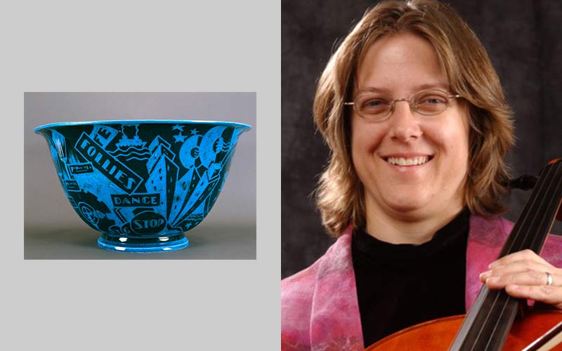 Egyptian Blue Jazz Bowl with Flared Rim by - Music by Laurie Jarski
